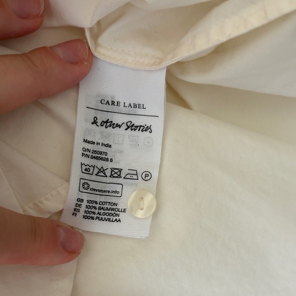 Chic Cream Ruffle Button Down Shirt - Picture 4 of 4